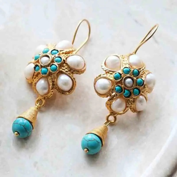 "Myrisse" Turquoise Dangle Earrings
