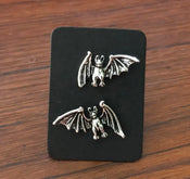 "Morbella" Bat Stud Earrings width=100 
