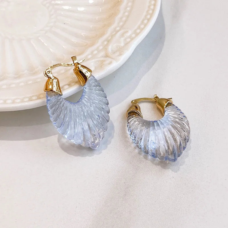 "Astriva" Art Deco Hoop Earrings