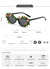 "Floria" Flower Cat-Eye width=100 
