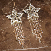 "Elladine" Star Dangle Earrings width=100 