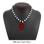 "Eustacia" Lobster Bead Necklace width=100 