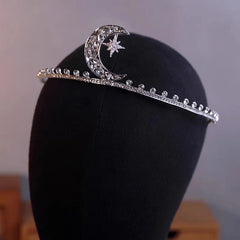 "Corinna" Rhinestone Moon Tiara Headband