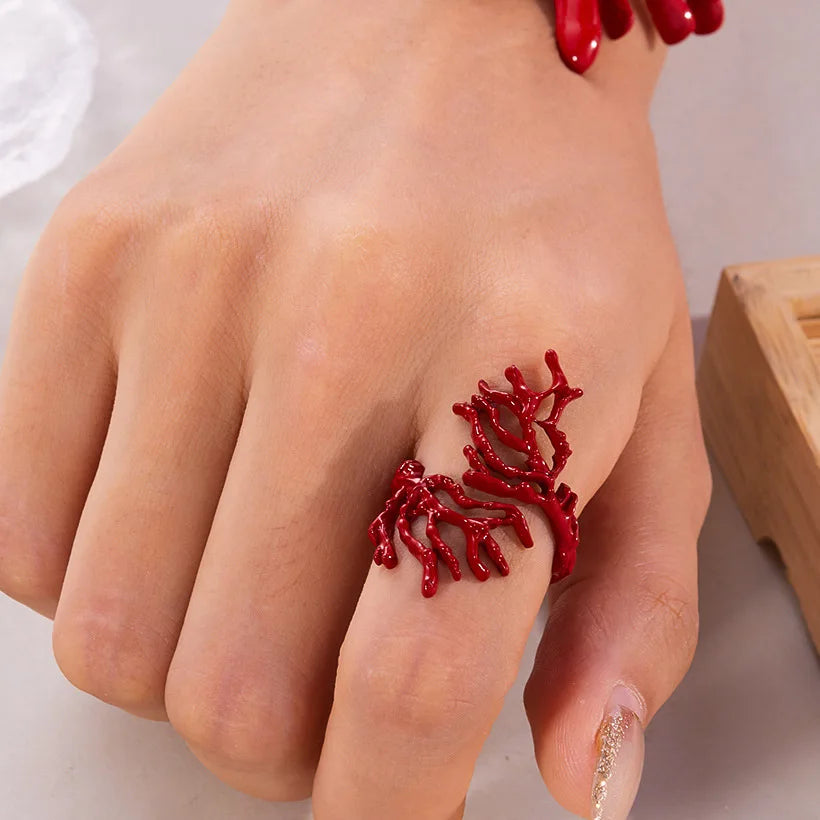 "Faelyssa" Red Coral Bracelet