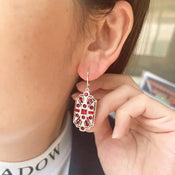 "Novira" Glass Dangle Earrings width=100 