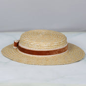 "Buster" Pork Pie Straw Hat width=100 
