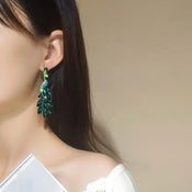 "Jacintha" Peacock Rhinestone Earrings width=100 