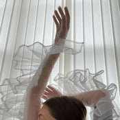 "Margery" Lace Elbow Gloves width=100 