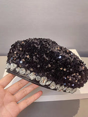 "Sequina" Sequin Party Beret width=100 