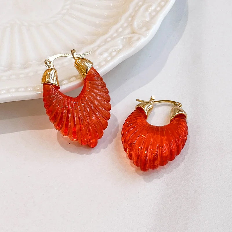 "Astriva" Art Deco Hoop Earrings