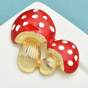 "Amecyra" Mushroom Brooch width=100 