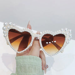 "Lallia" Pearl Heart Sunglasses