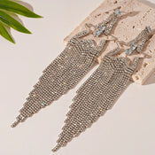 "Glenisse" Star Long Tassel Earrings width=100 