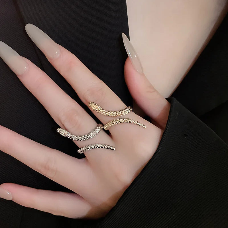 "Ethelaira" Snake Bracelet Ring Set