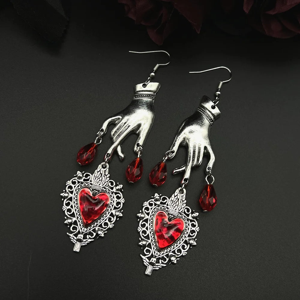 "Giselle" Heart Hands Earrings pick
