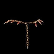 "Fanara" Enamel Fan Necklace width=100 