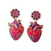 "Clotilda" Heart Shape Earrings width=100 