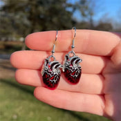 "Cardion" Anatomical Heart Earrings width=100 