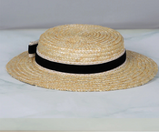 "Buster" Pork Pie Straw Hat width=100 