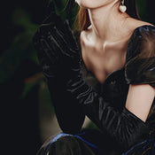 "Hepburn" Long French Gloves width=100 