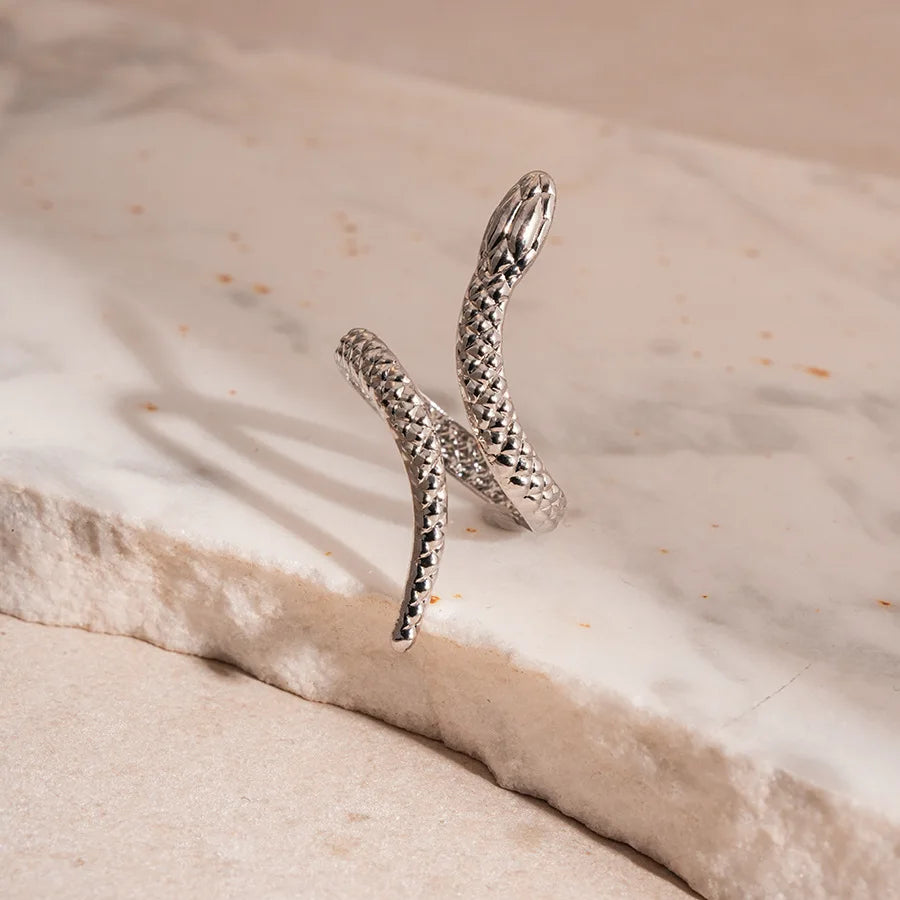 "Ethelaira" Snake Bracelet Ring Set