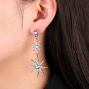 "Euphyssa" Asymmetric  Celestial Earrings width=100 