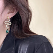 "Serpion" Snake Earrings width=100 