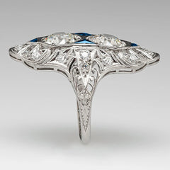 "Isadora" Blue Enamel Ring