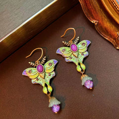"Morghulis" Skull Moth Earring