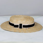 "Buster" Pork Pie Straw Hat width=100 