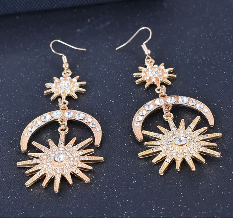 "Saphira" Rhinestone Drop Earrings