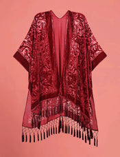 "Cyrene" Boho Wool Shawl width=100 