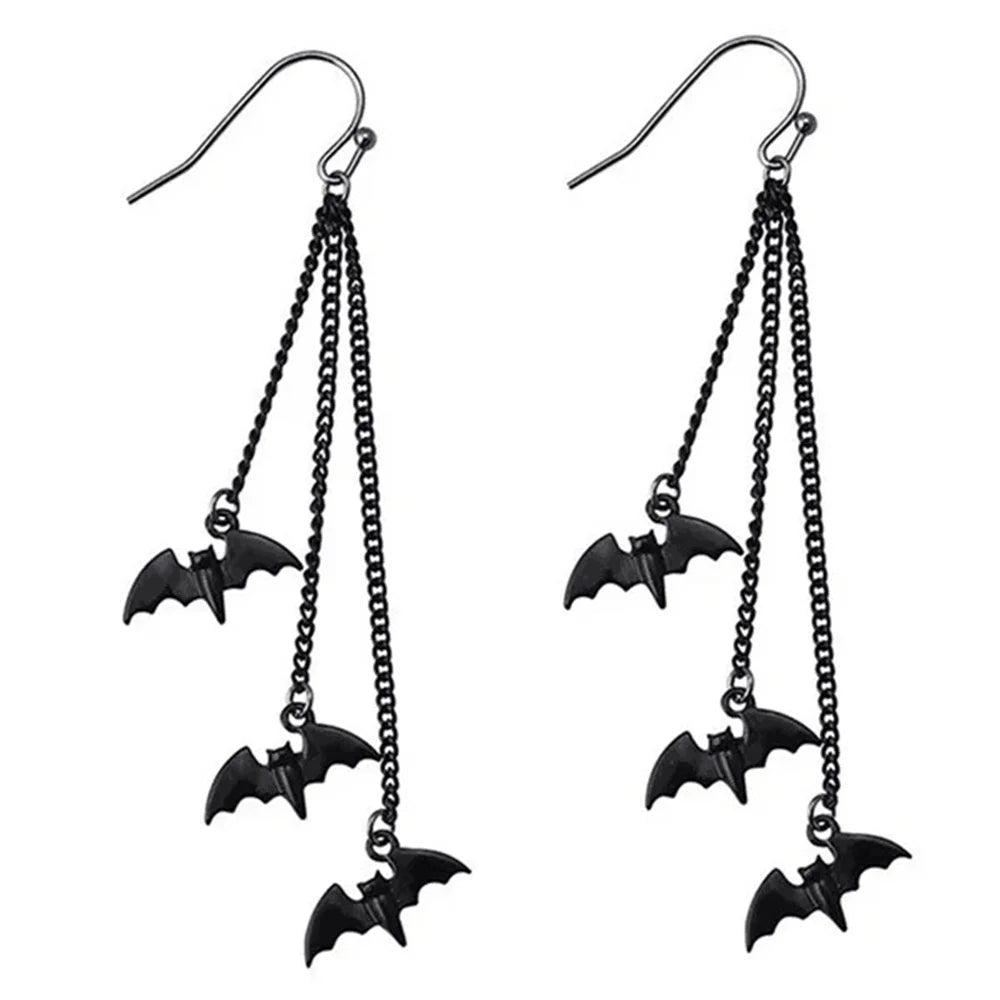"Nerephina" Bat Tassel Earrings