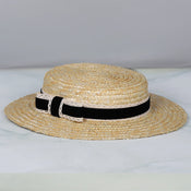 "Buster" Pork Pie Straw Hat width=100 