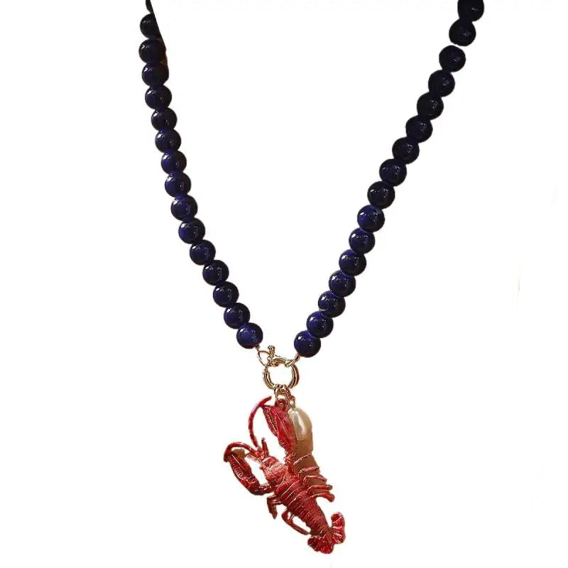 "Eustacia" Lobster Bead Necklace