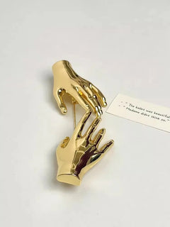 "Andriennea" Metal Hands Brooch