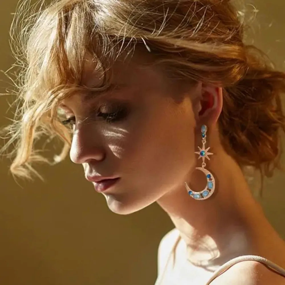 "Euphyssa" Asymmetric  Celestial Earrings