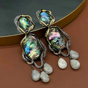 "Maristia" Shell Tassel Earrings width=100 