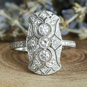 "Dovessa" Art Deco Ring width=100 