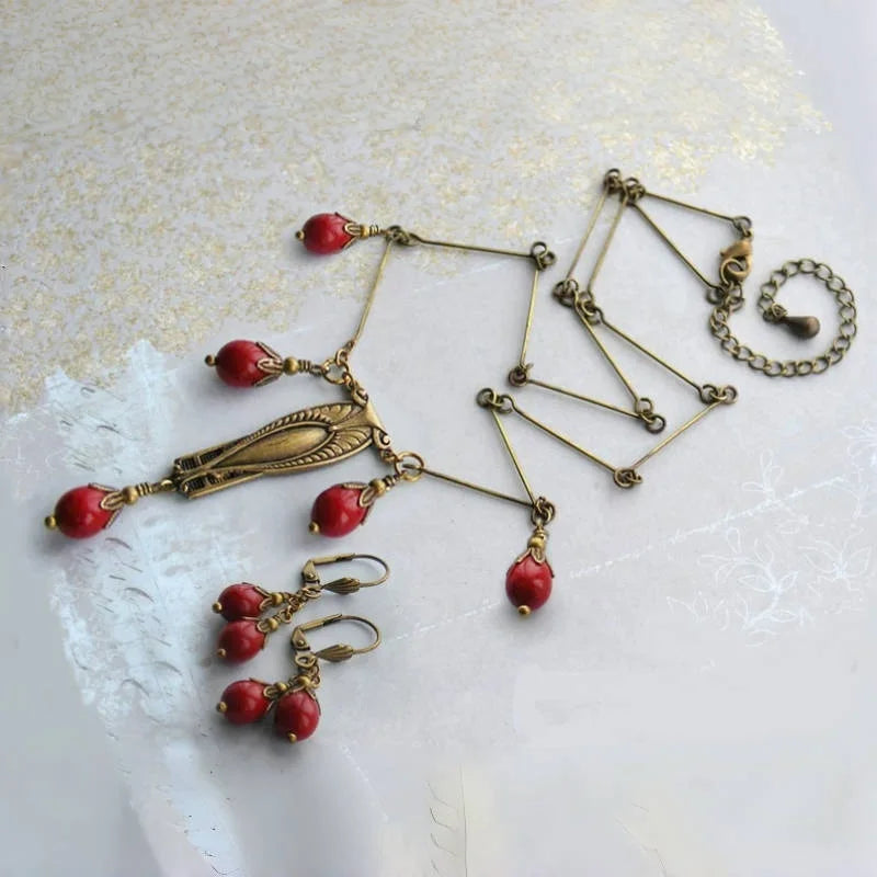 "Meliscia" Floral Necklace Set