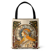 "Verena" Mucha Canvas Tote Bag width=100 