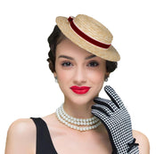 "Buster" Pork Pie Straw Hat width=100 