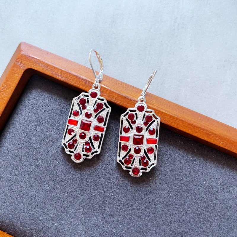 "Novira" Glass Dangle Earrings