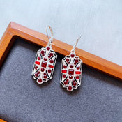"Novira" Glass Dangle Earrings width=100 