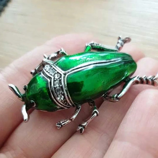 "Coletta" Fun Beetle Brooch