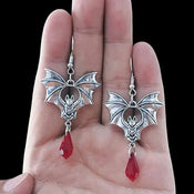 "Calyphene" Bat Drop Earrings width=100 