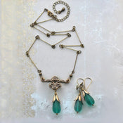 "Ethelwyra" Floral Necklace Set width=100 