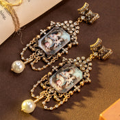 "Iconia" Portrait Stud Earrings width=100 