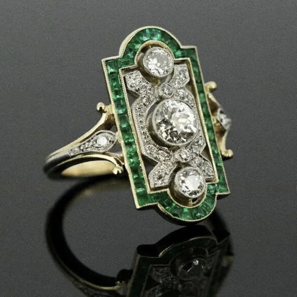 "Elayne" Art Deco Cocktail Ring