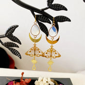 "Luminisse" Moth Earrings Collection width=100 